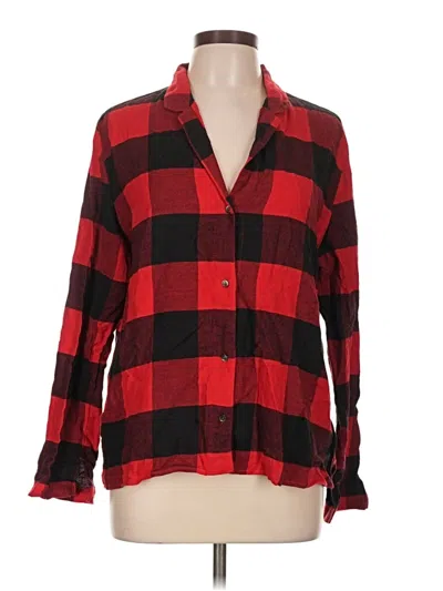 Pre-owned Love By Gap Long Sleeve Button Down Shirt In Red