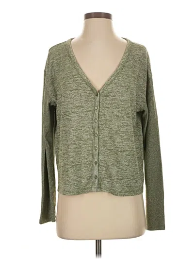Pre-owned Love By Gap Long Sleeve Henley Shirt In Green