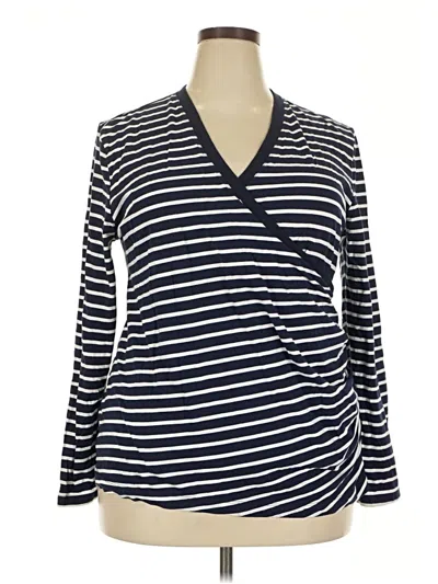 Pre-owned Love By Gap Long Sleeve Polo Shirt In Blue