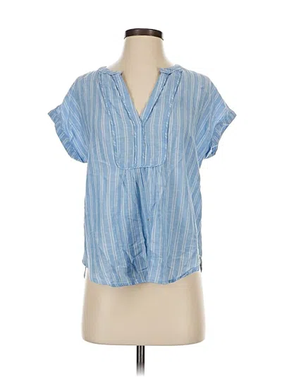 Pre-owned Love By Gap Short Sleeve Blouse In Blue