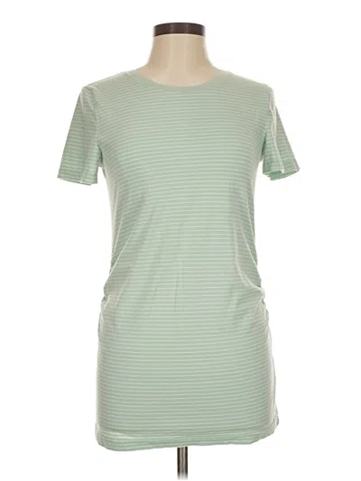 Pre-owned Love By Gap Short Sleeve Top Green Crew Neck Tops