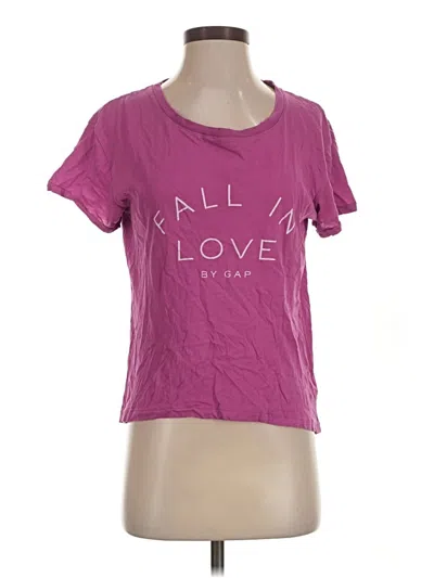 Pre-owned Love By Gap Short Sleeve Top Pink Scoop Neck Tops