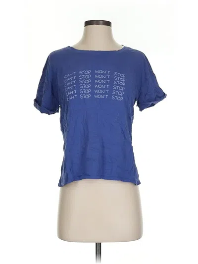 Pre-owned Love By Gap Short Sleeve T-shirt In Blue