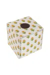 Love Calixta White / Yellow Yellow Floral Tissue Box Holder