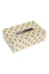 Love Calixta White / Yellow Yellow Floral Tissue Box Holder Rectangular