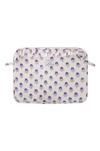 Love Calixta Women's Blue / White Blue Floral Laptop Case In Multi