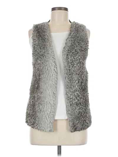 Pre-owned Love Change Faux Fur Vest In Gray