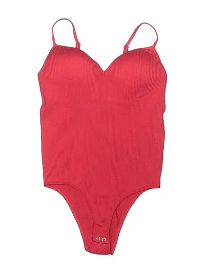 Pre-owned Love Charm Bodysuit In Red