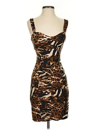 Pre-owned Love Cocktail Dress In Brown