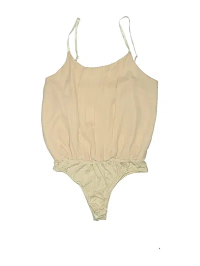 Pre-owned Love Culture Bodysuit In Tan
