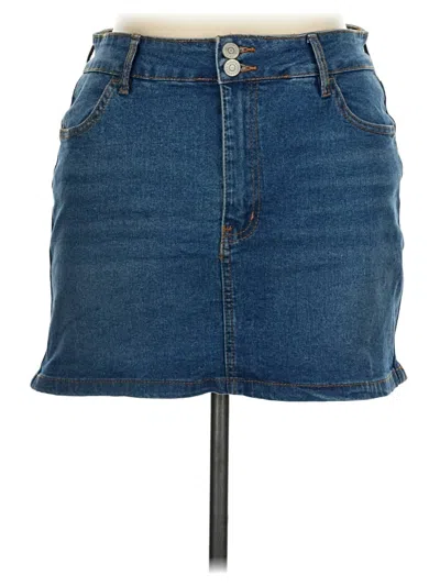 Pre-owned Love Culture Denim Skirt In Blue
