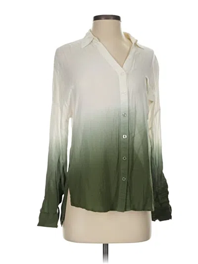 Pre-owned Love Culture Long Sleeve Polo Shirt In Green