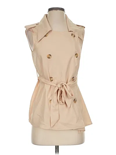 Pre-owned Love Culture Sleeveless Blouse In Tan