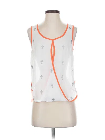 Pre-owned Love Culture Sleeveless Blouse In White