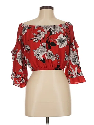 Pre-owned Love Culture Tube Top Red Strapless Neckline Tops