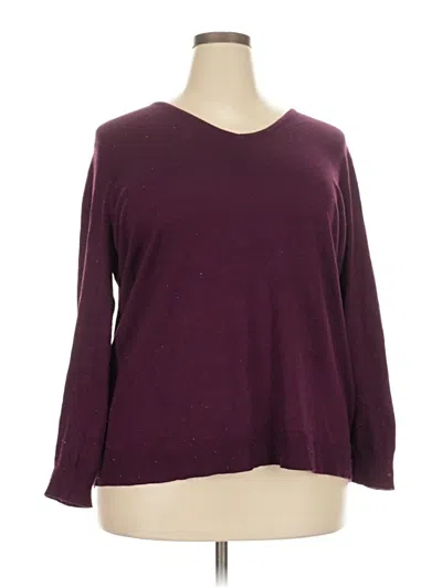 Pre-owned Love Ellie 3/4 Sleeve Top Burgundy V-neck Tops