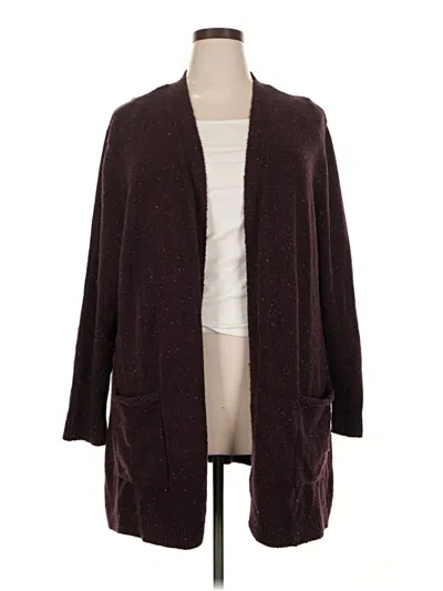 Pre-owned Love Ellie Cardigan Sweater In Burgundy