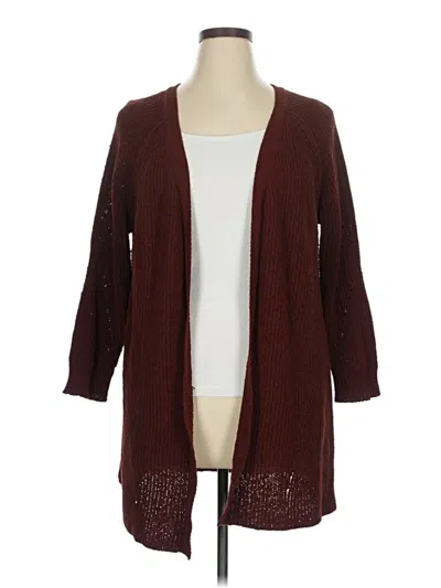 Pre-owned Love Ellie Cardigan Sweater In Burgundy
