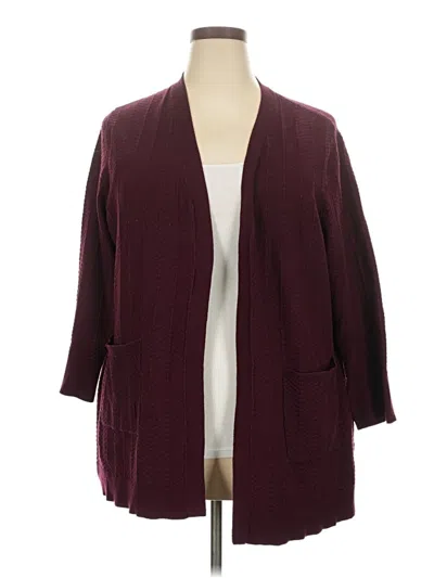 Pre-owned Love Ellie Cardigan Sweater In Burgundy