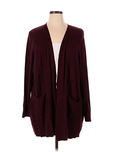 Pre-owned Love Ellie Cardigan Sweater In Burgundy