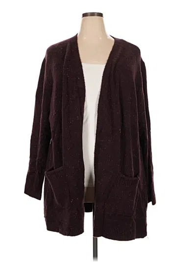 Pre-owned Love Ellie Cardigan Sweater In Burgundy