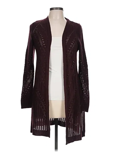 Pre-owned Love Ellie Cardigan Sweater In Burgundy