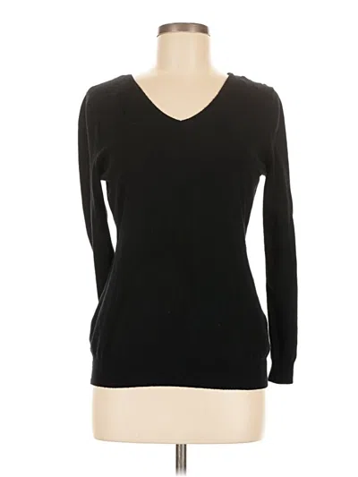 Pre-owned Love Ellie Long Sleeve Top Black V Neck Tops