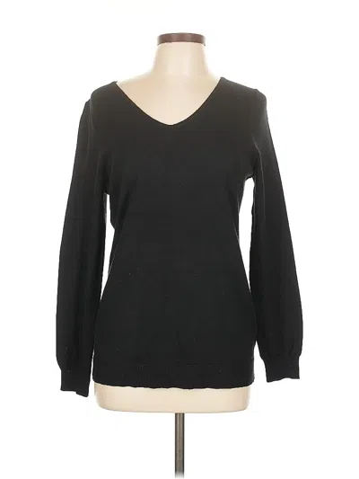 Pre-owned Love Ellie Long Sleeve Top Black V-neck Tops