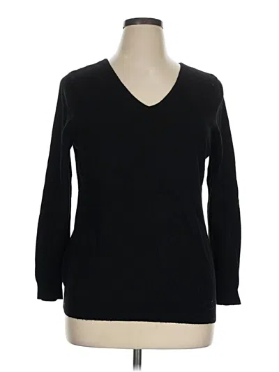 Pre-owned Love Ellie Long Sleeve Top Black V-neck Tops