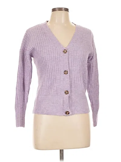 Pre-owned Love Ellie Long Sleeve Top Purple Sweetheart Neckline Tops