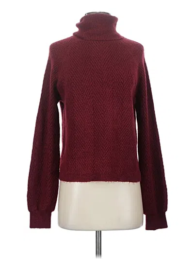 Pre-owned Love Ellie Turtleneck Sweater In Burgundy