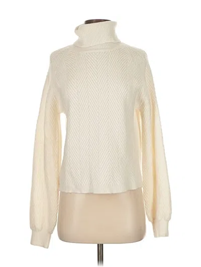 Pre-owned Love Ellie Turtleneck Sweater In White
