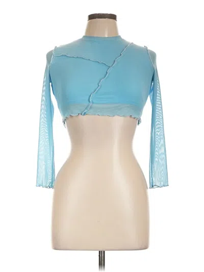 Pre-owned Love, Fire 3/4 Sleeve T-shirt In Blue