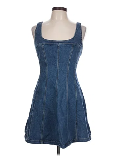 Pre-owned Love, Fire Casual Dress In Blue