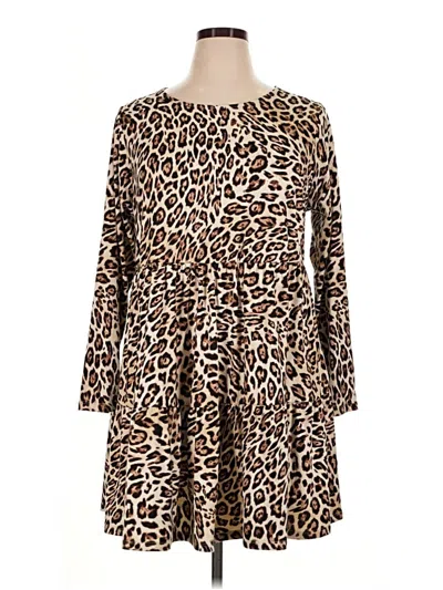 Pre-owned Love, Fire Casual Dress In Brown