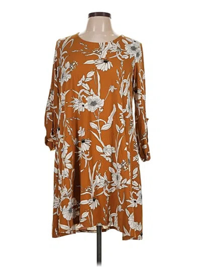 Pre-owned Love, Fire Casual Dress In Brown