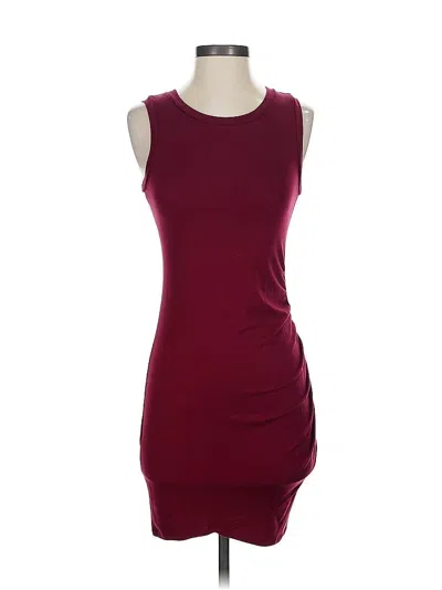 Pre-owned Love, Fire Casual Dress In Burgundy