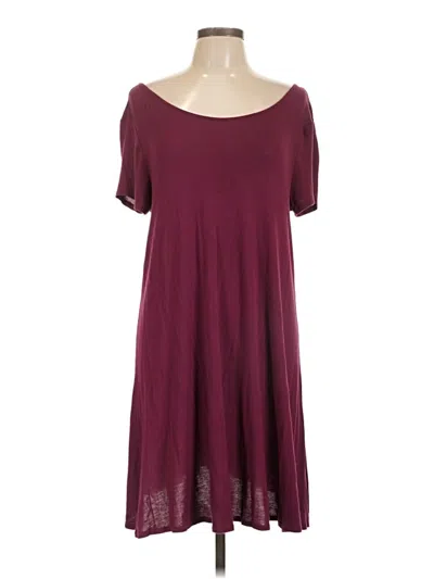 Pre-owned Love, Fire Casual Dress In Burgundy