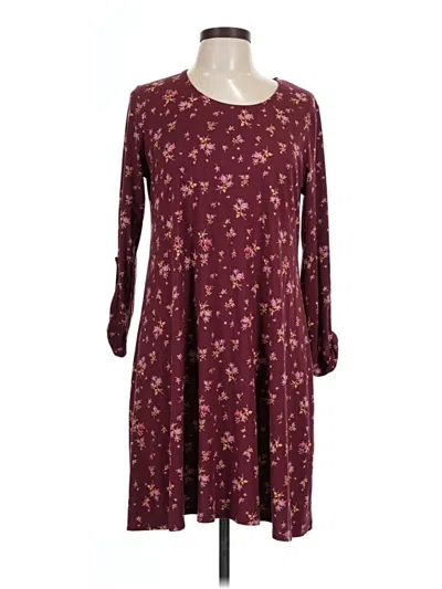 Pre-owned Love, Fire Casual Dress In Burgundy