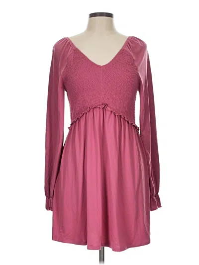 Pre-owned Love, Fire Casual Dress In Burgundy