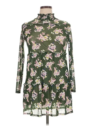 Pre-owned Love, Fire Casual Dress In Green
