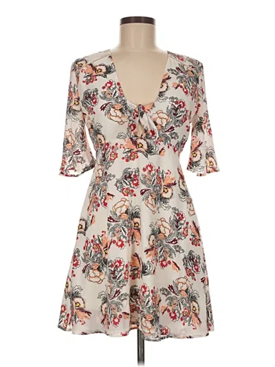 Pre-owned Love, Fire Casual Dress In Ivory