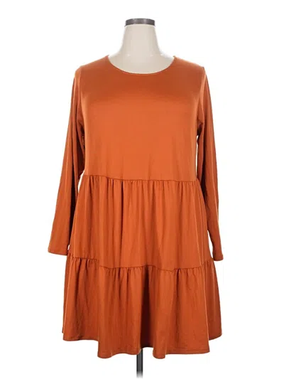 Pre-owned Love, Fire Casual Dress In Orange