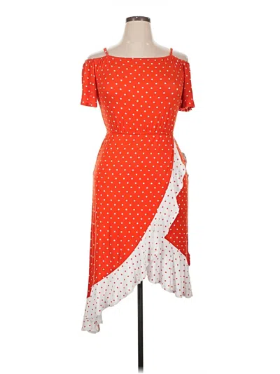 Pre-owned Love, Fire Casual Dress In Orange