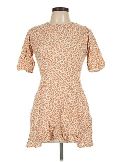 Pre-owned Love, Fire Casual Dress In Tan