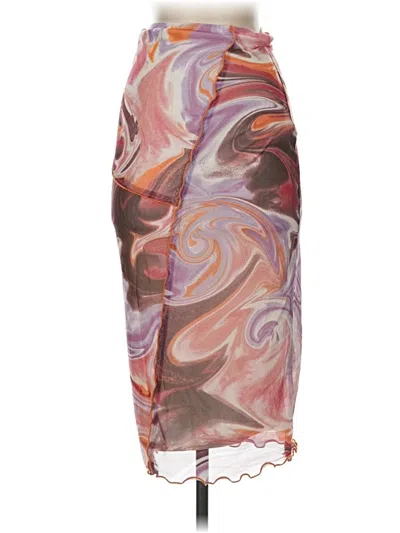 Pre-owned Love, Fire Casual Skirt In Brown