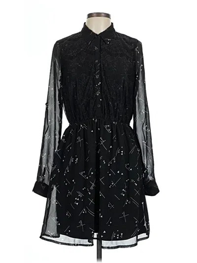 Pre-owned Love, Fire Cocktail Dress In Black