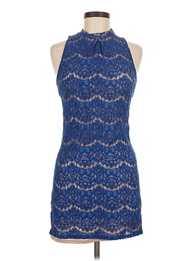 Pre-owned Love, Fire Cocktail Dress In Blue