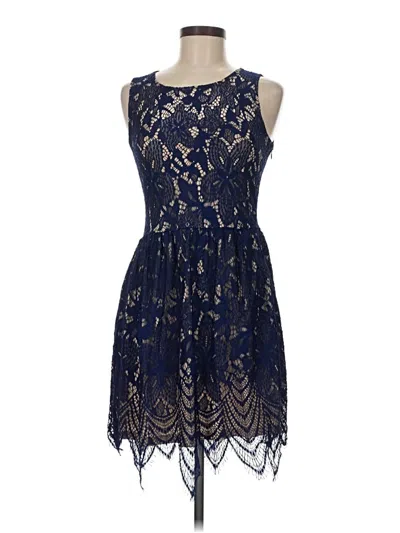 Pre-owned Love, Fire Cocktail Dress In Blue
