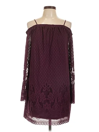 Pre-owned Love, Fire Cocktail Dress In Burgundy